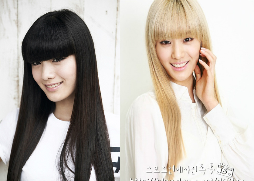 K-Pop Girl Blonde hair with White Cap